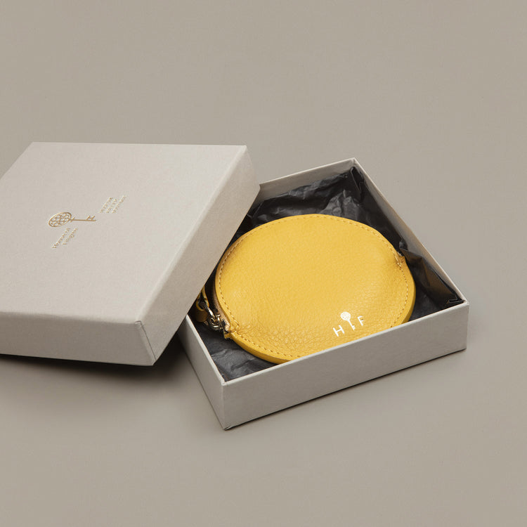 Porta-moedas Redondo Mostarda