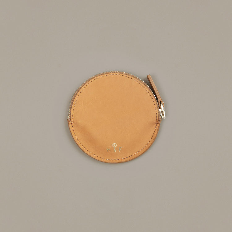 Porta-moedas Redondo Camel