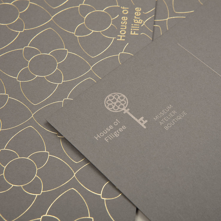 Postal Flor Sombre Grey