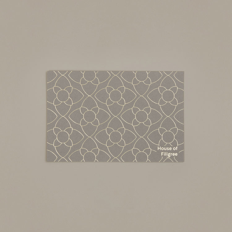 Postal Flor Sombre Grey